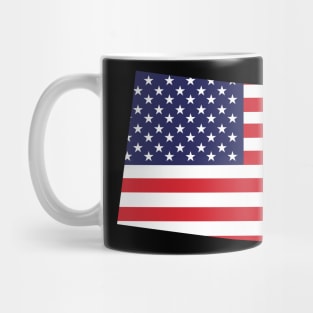 Colorado State Shaped Flag Background Mug